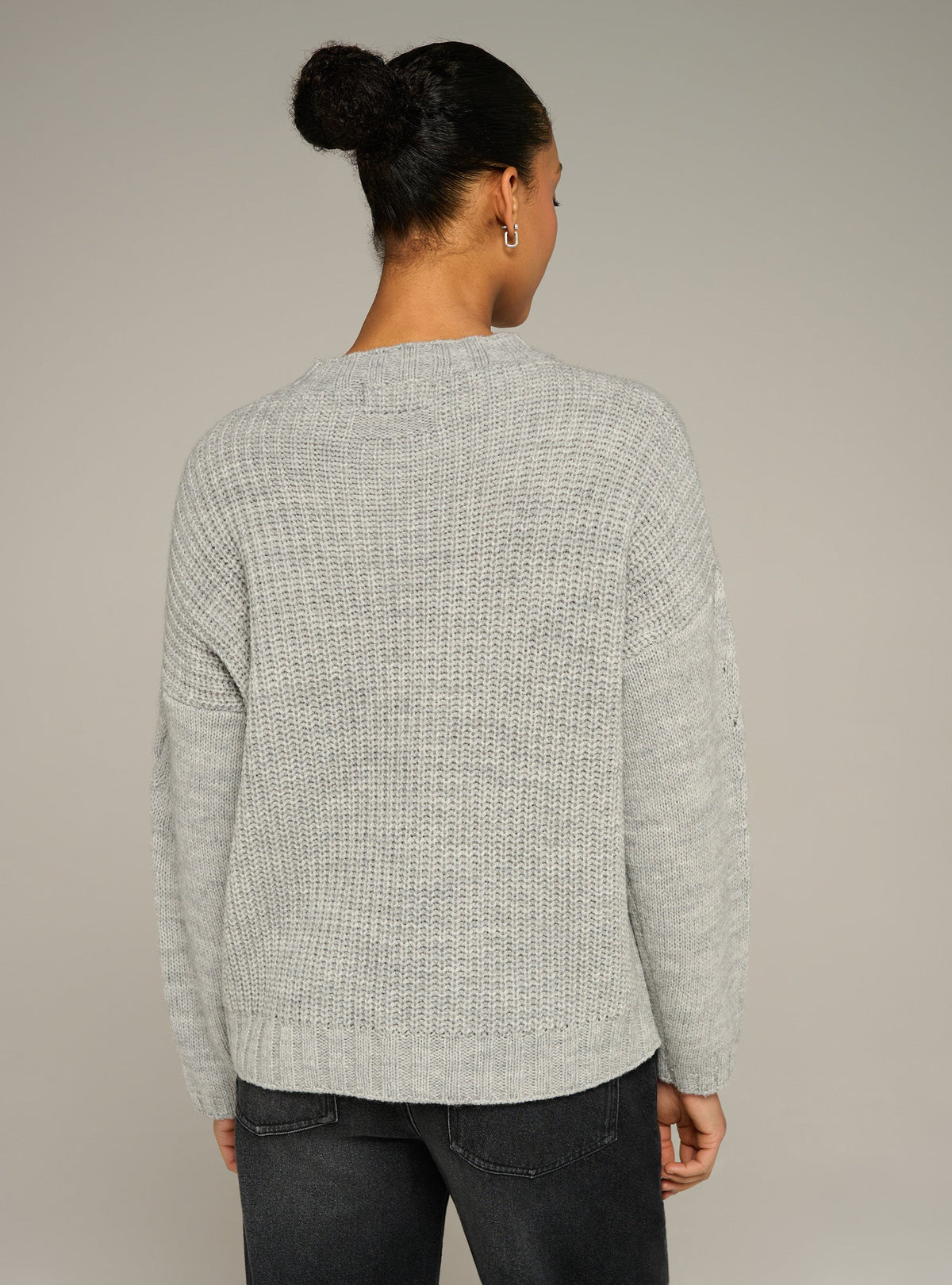 Cotélac Oversized cable-knit crewneck sweater