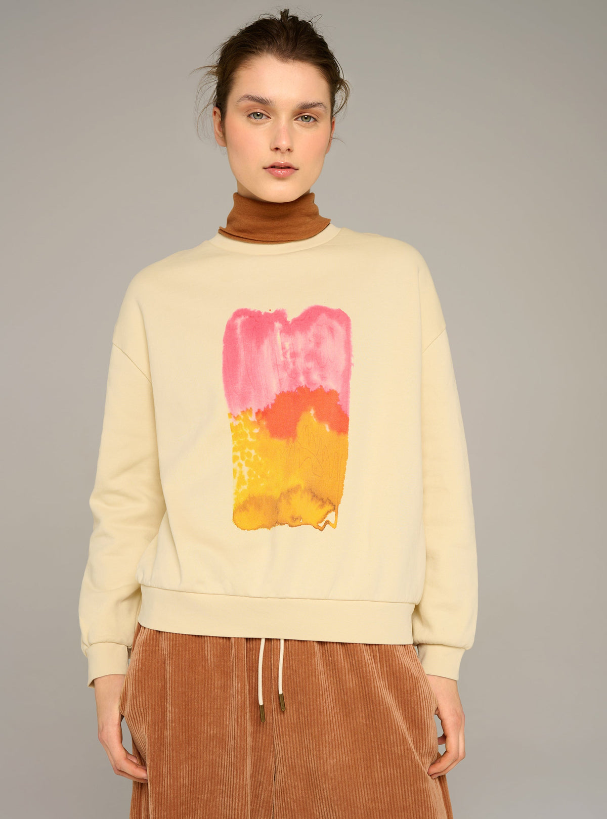 Cotélac acoté Oversized printed organic cotton sweatshirt