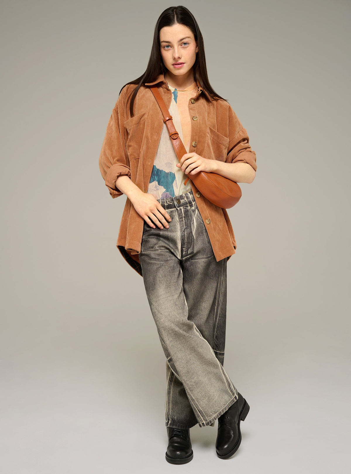 Cotélac acoté Printed wide-leg jeans