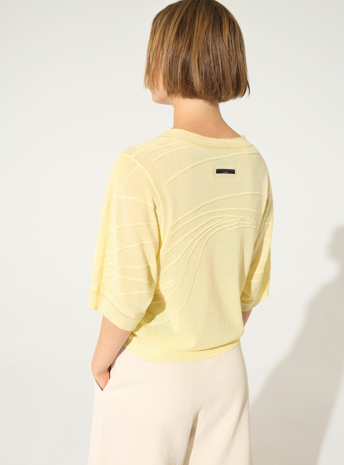 Yellow cotton sweater