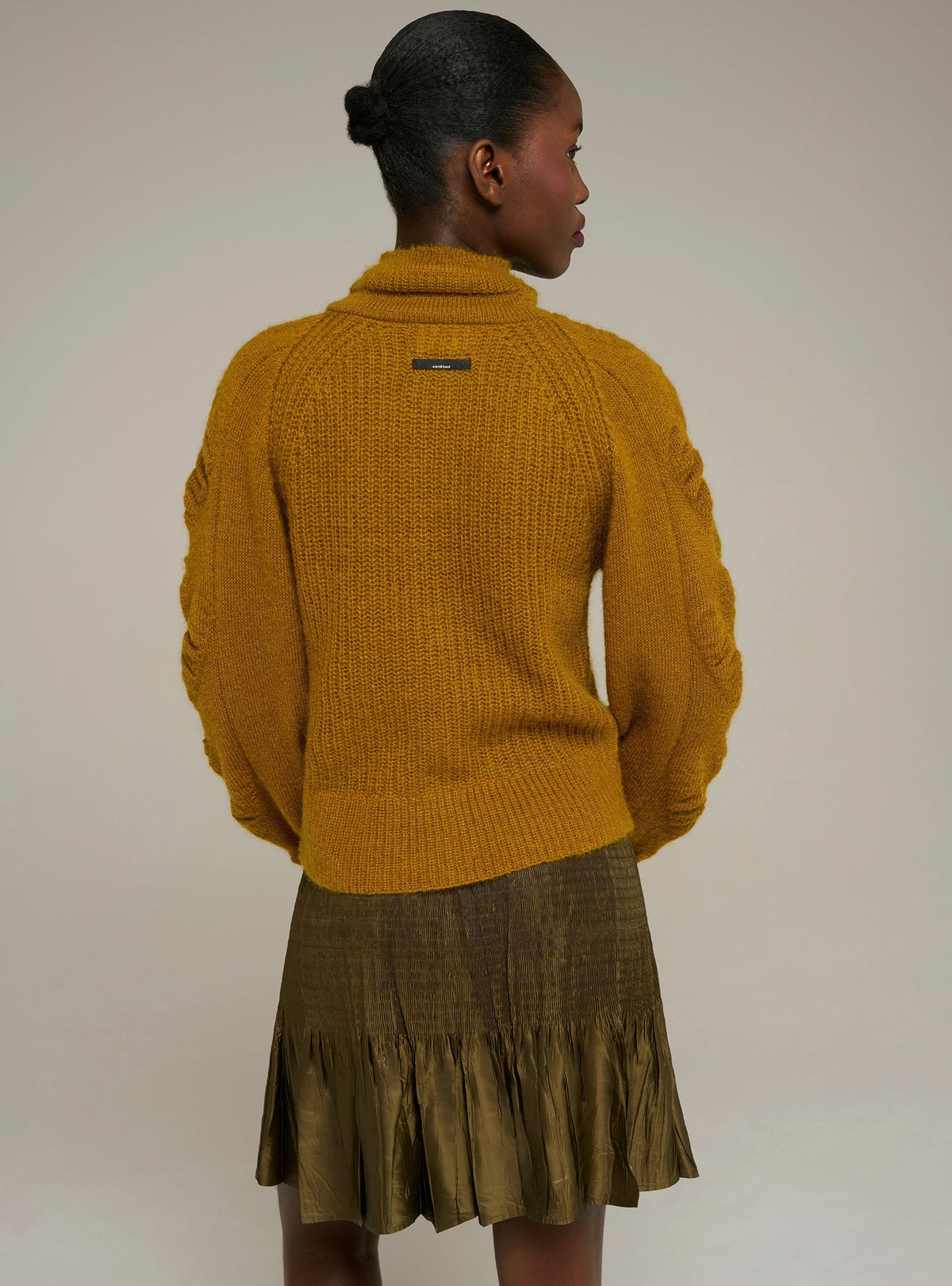 Cotélac Zip-up long-sleeve mock-neck cardigan