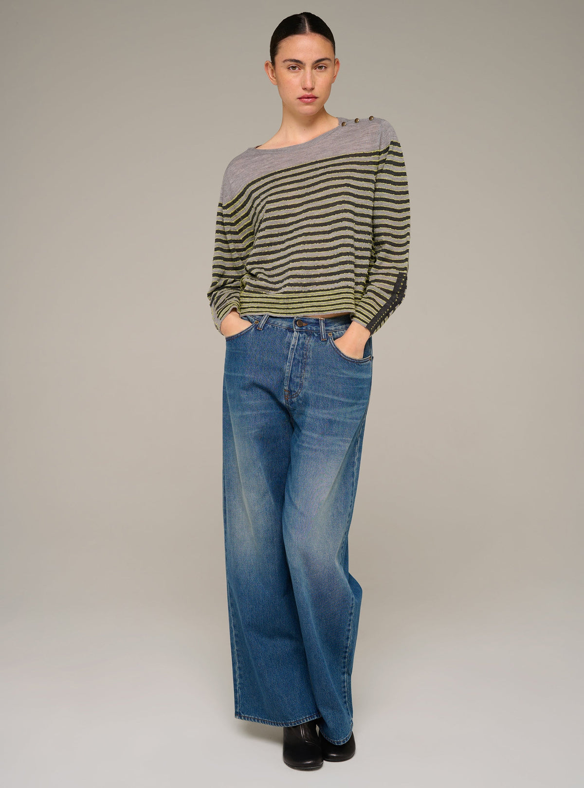 Cotélac Long-sleeve boat-neck sailor sweater
