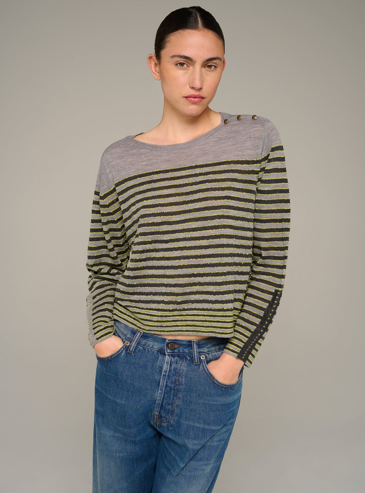 Cotélac Long-sleeve boat-neck sailor sweater