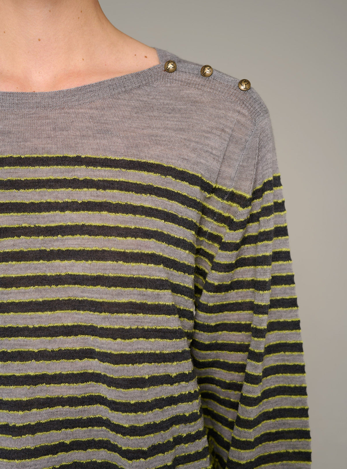 Cotélac Long-sleeve boat-neck sailor sweater