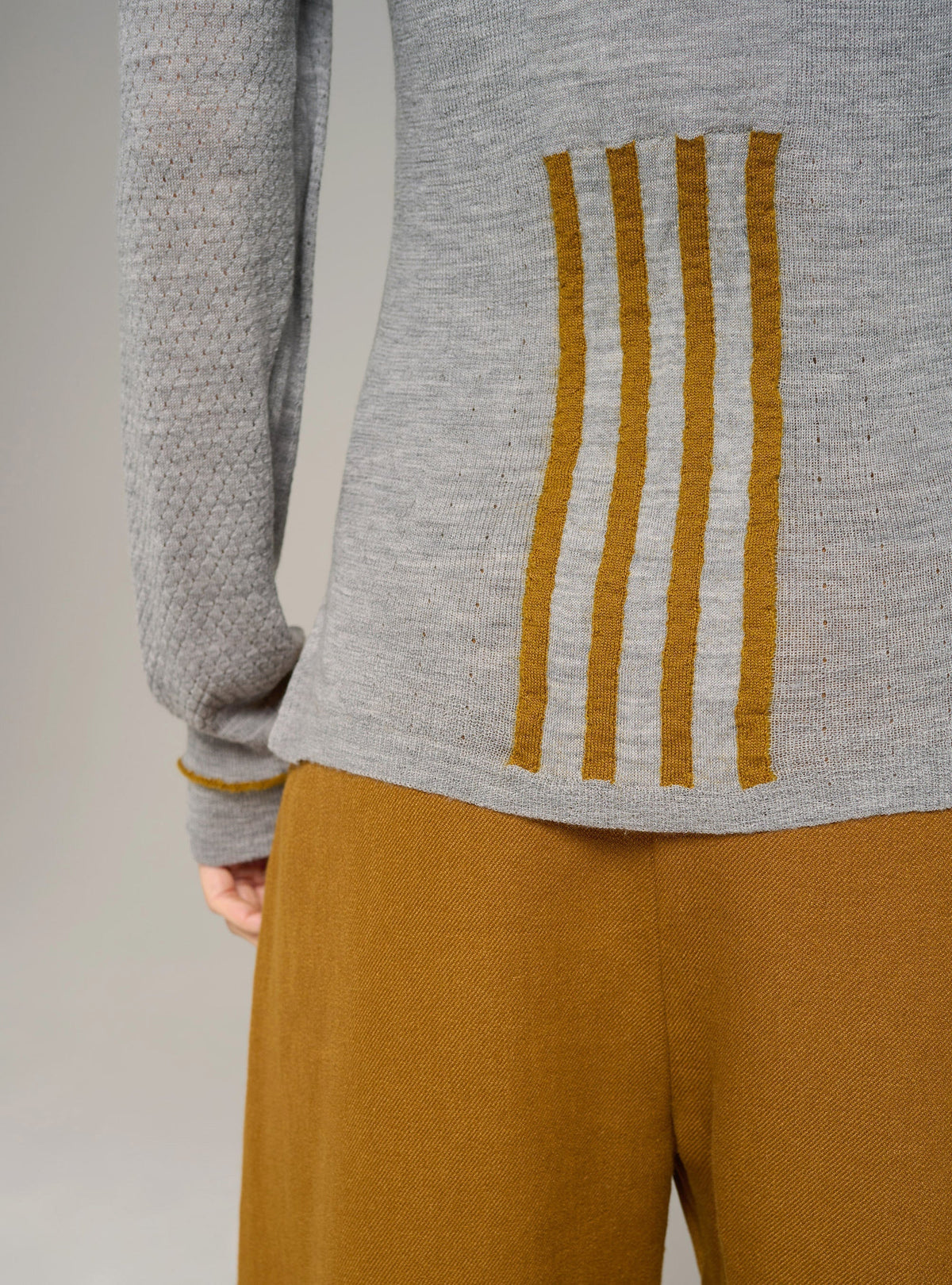 Cotélac Fitted long-sleeve crewneck sweater