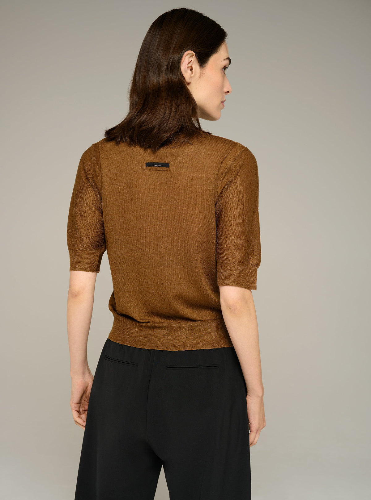 Cotélac Printed short-sleeve crewneck sweater