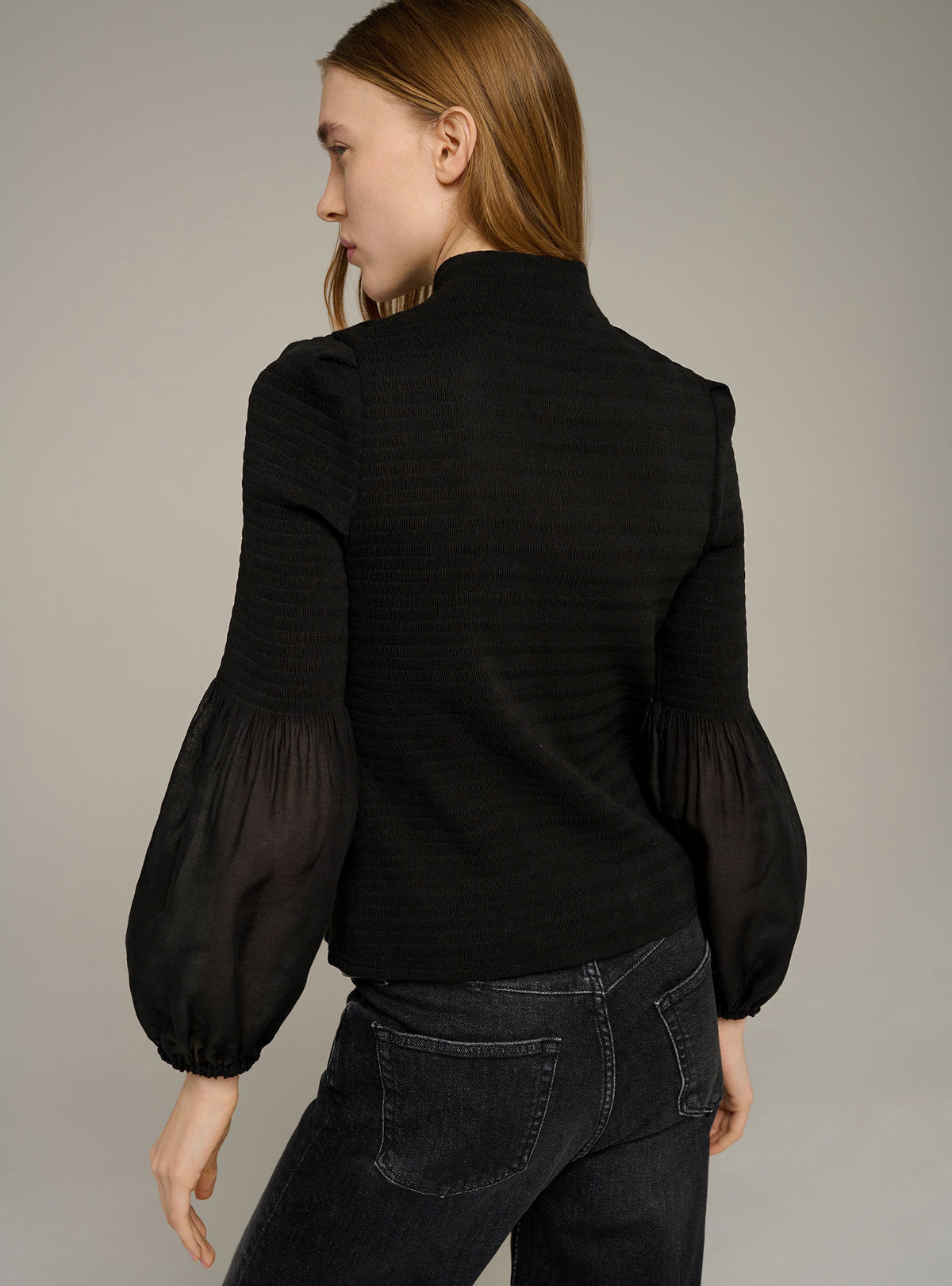 Cotélac Fitted pleated long-sleeve shirt