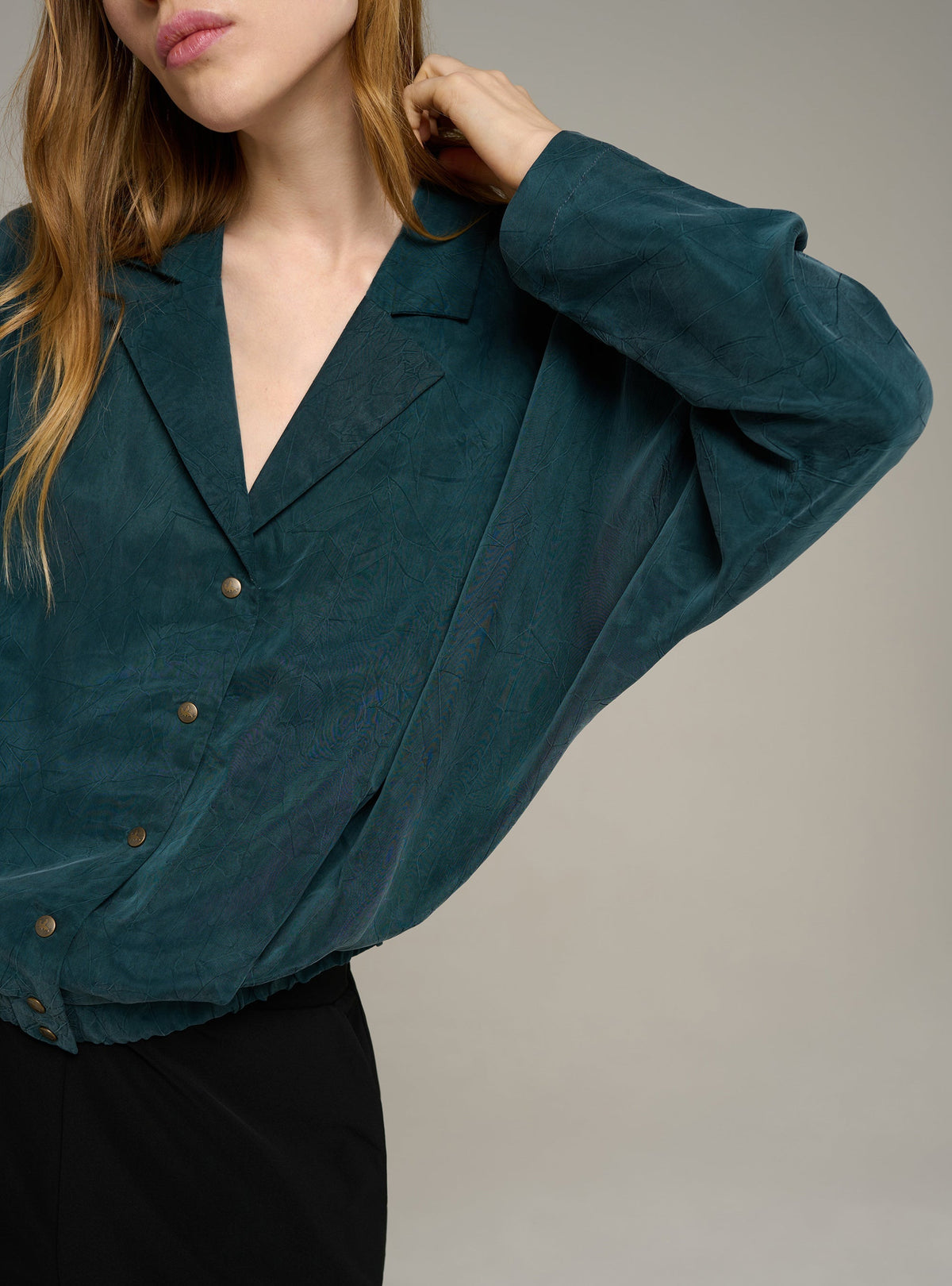 Cotélac Long-sleeve tailored-collar blouse