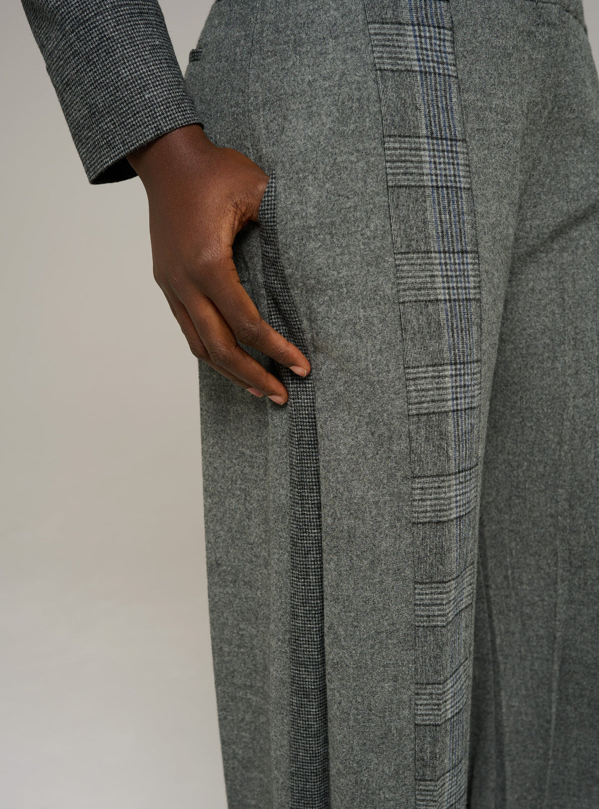 Cotélac Wide-leg pants in mixed materials
