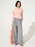 Fitted blouse in pink cotton