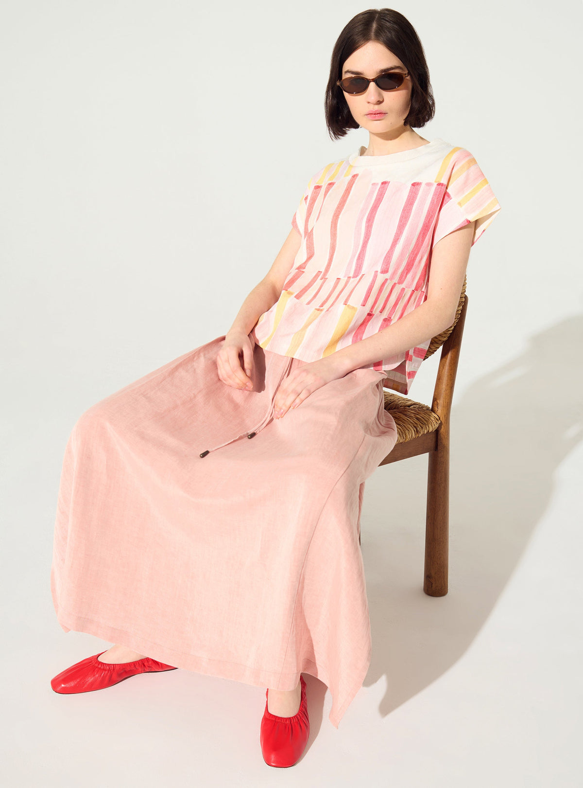 Red sublimated blouse