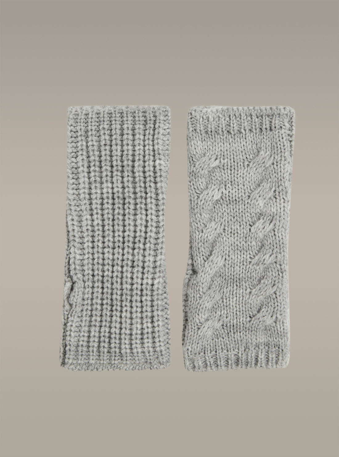 Cable-knit mittens