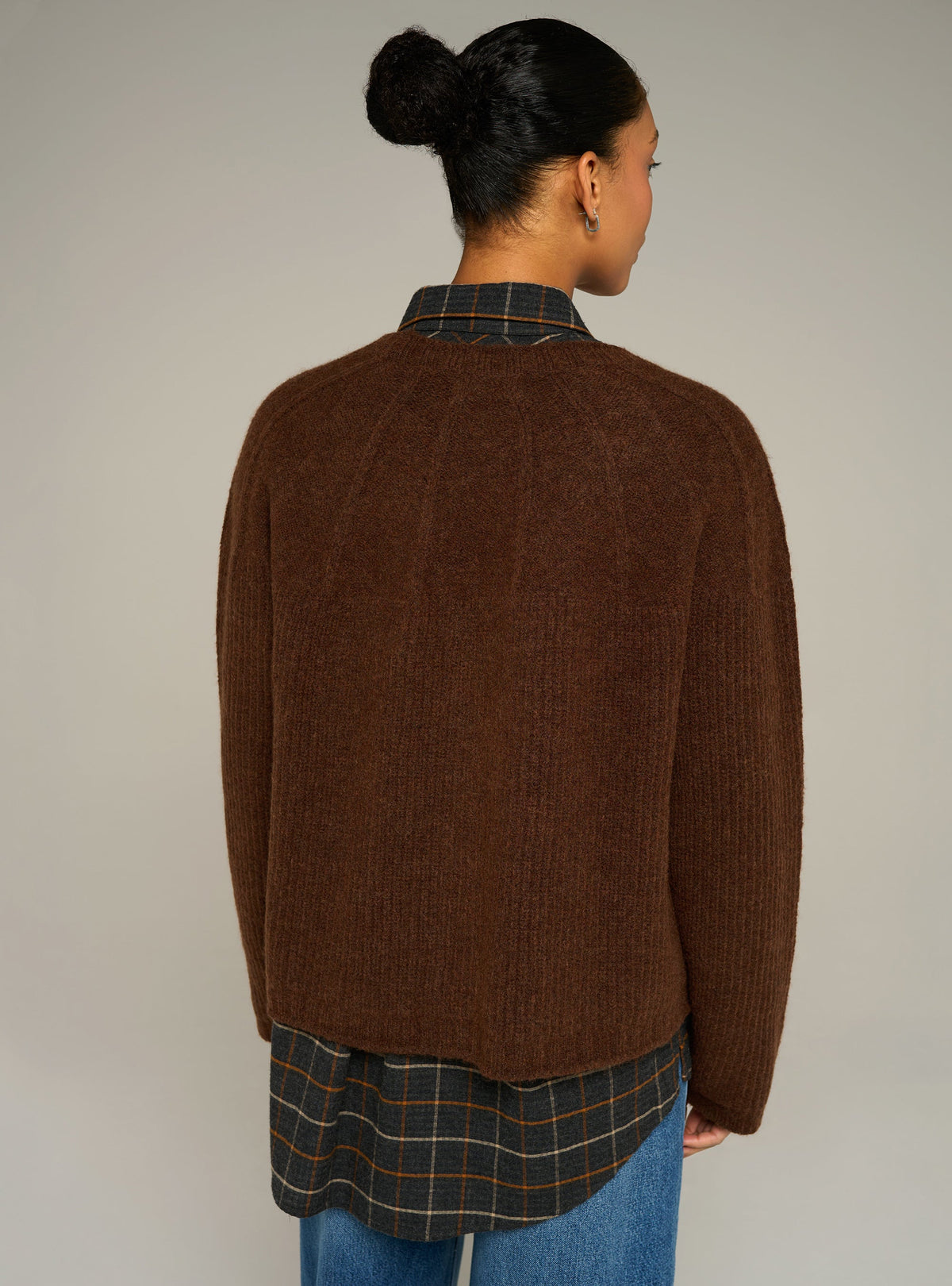 Cotélac Oversized ribbed-knit V-neck cardigan