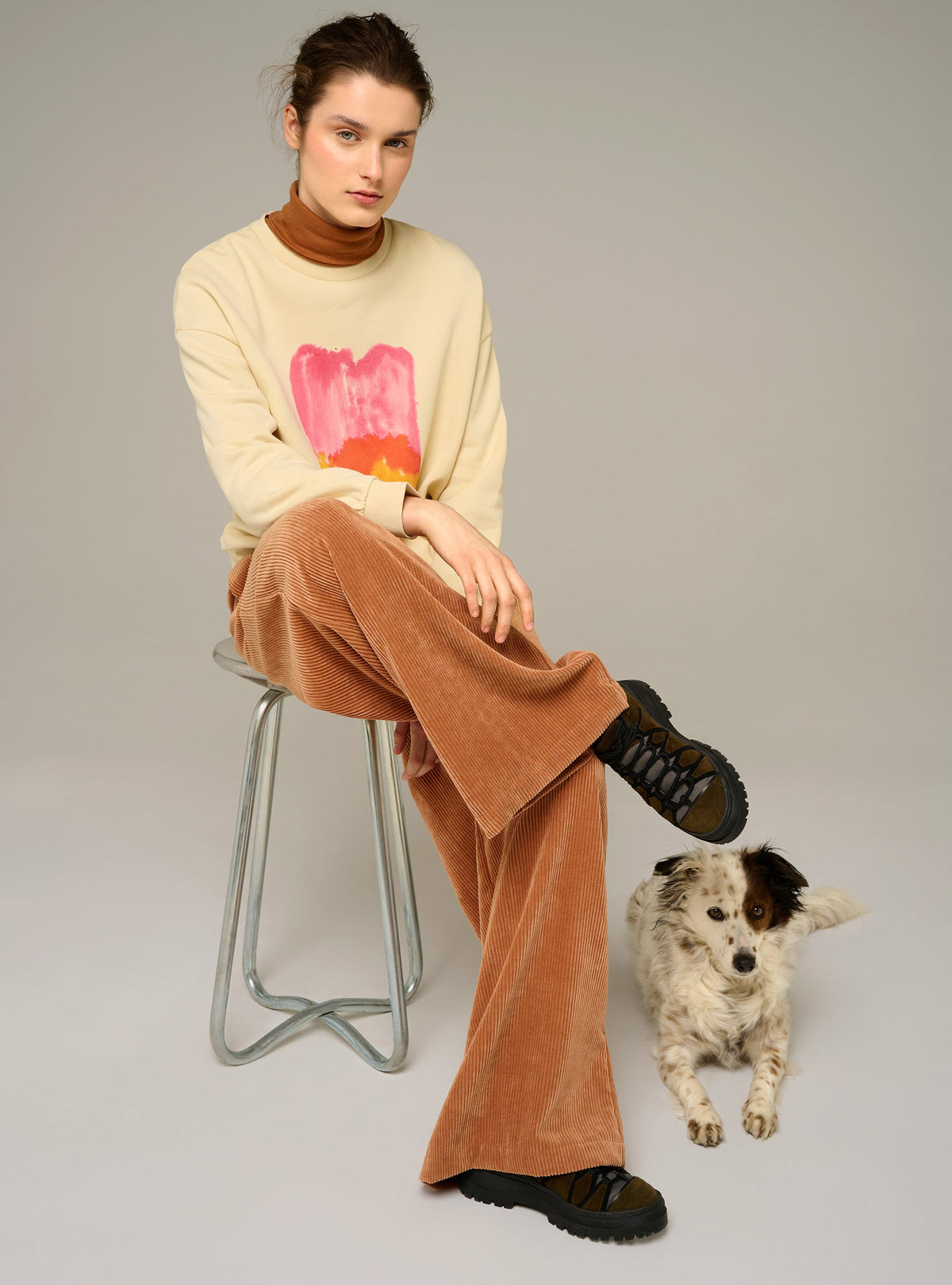 Cotélac Oversized printed organic cotton sweatshirt