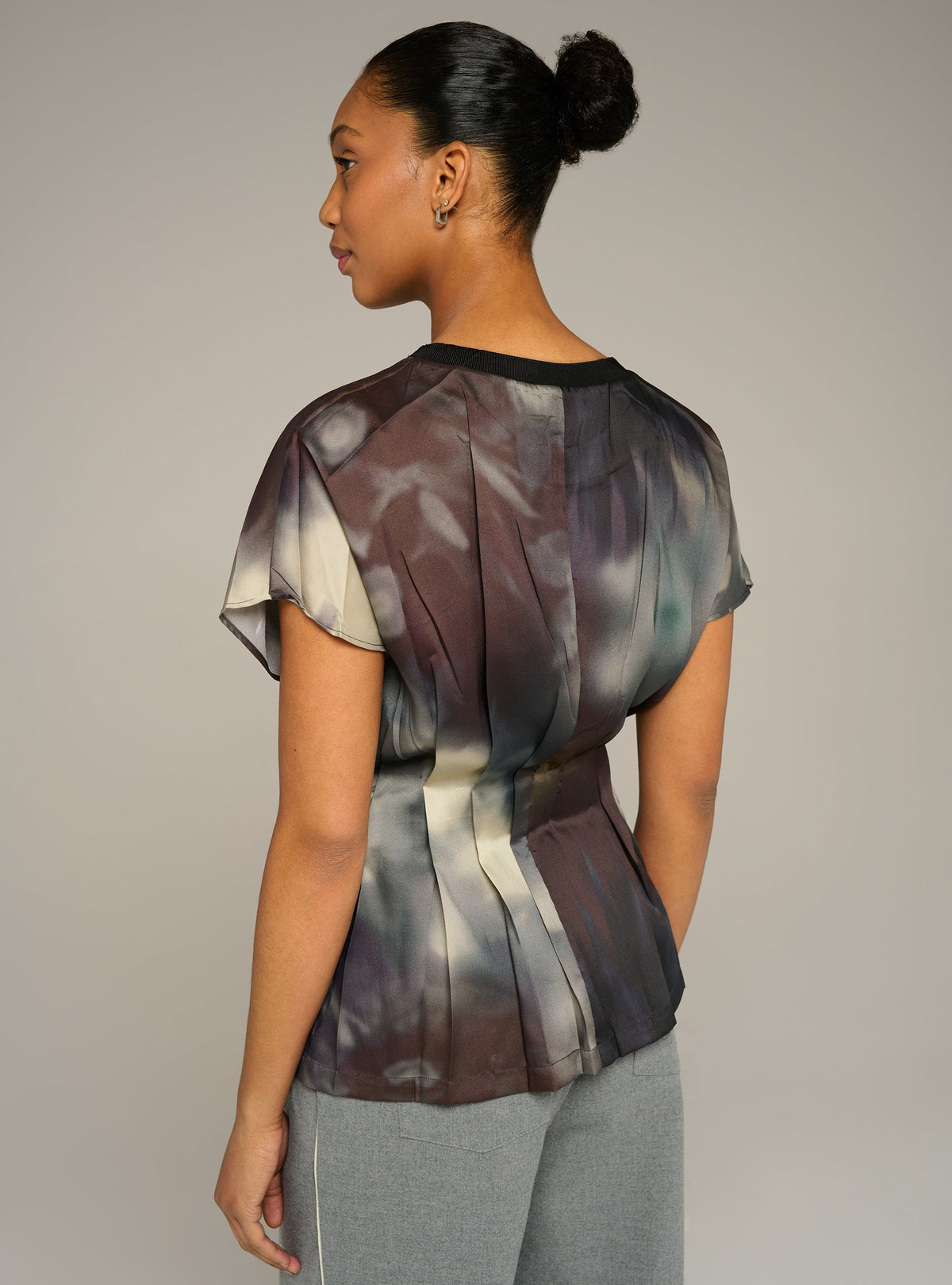 Cotélac Printed short-sleeve blouse