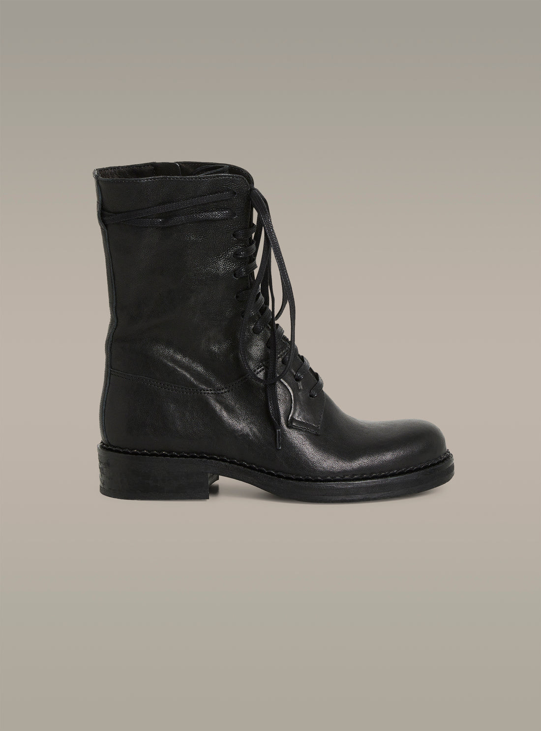 Black leather boots
