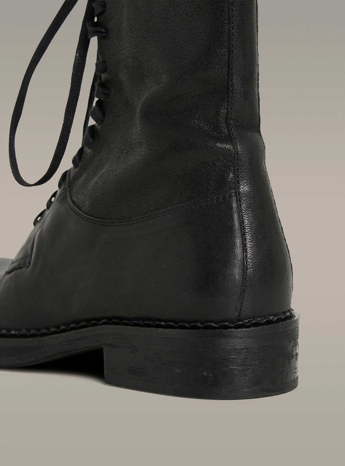 Black leather boots