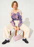Purple sublimated v-neck sweater
