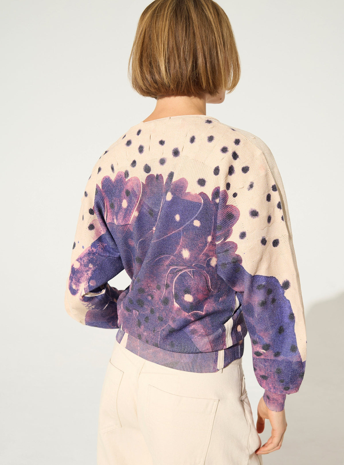 Purple sublimated v-neck sweater