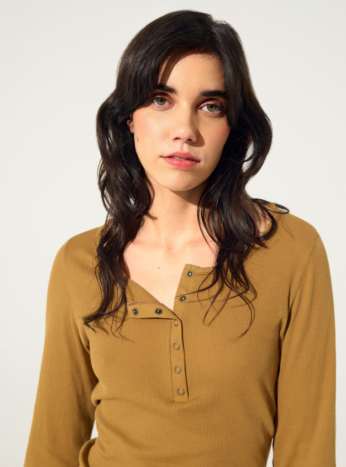 ブラウン organic cotton T-shirt
