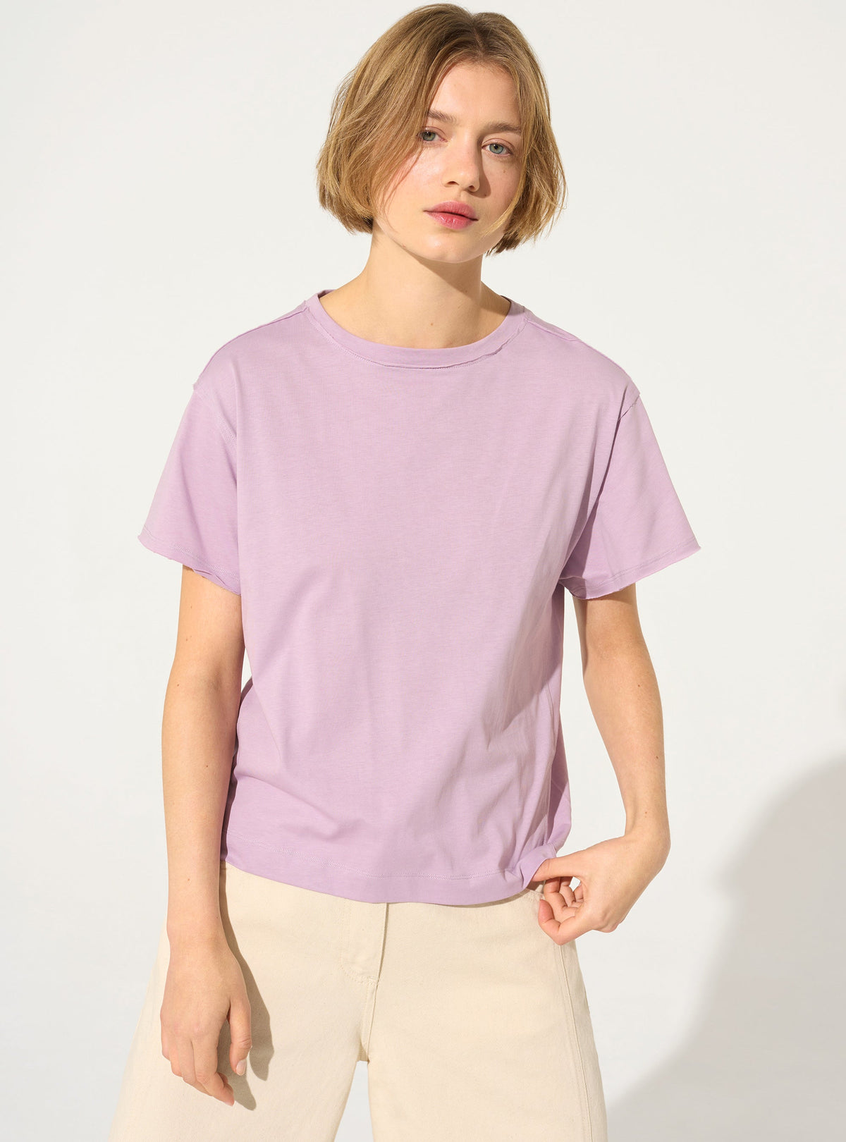 Purple organic cotton T-shirt