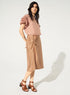 Pink satin skirt