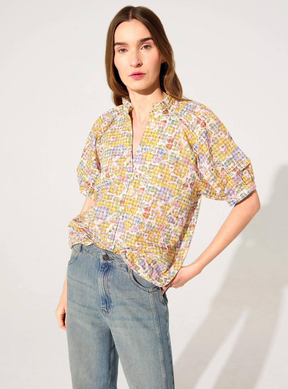 Straight blouse in Liberty fabric