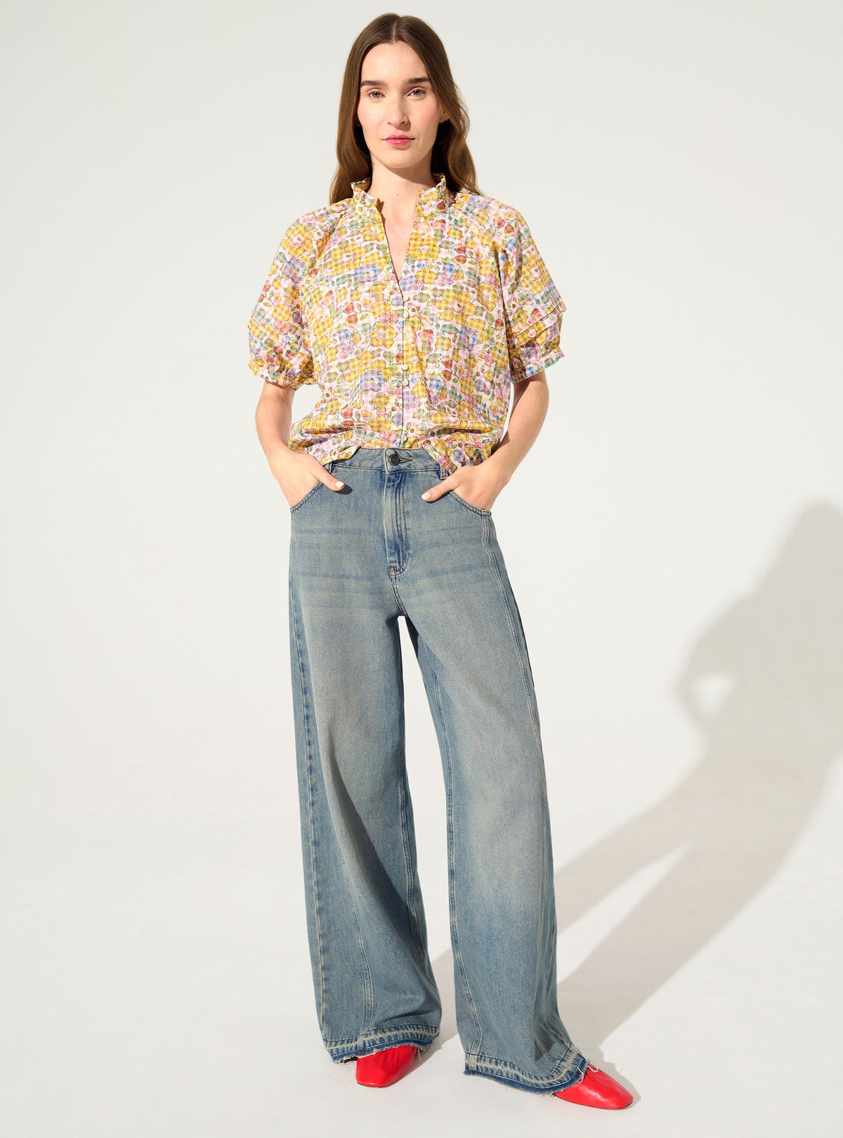 Straight blouse in Liberty fabric