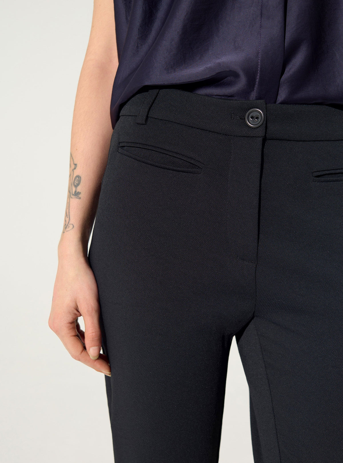Black straight pants