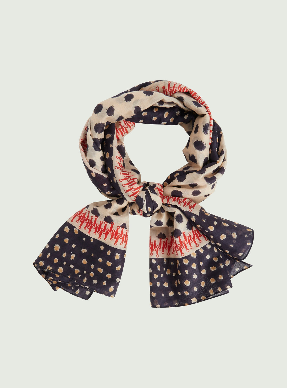 Pink house print scarf