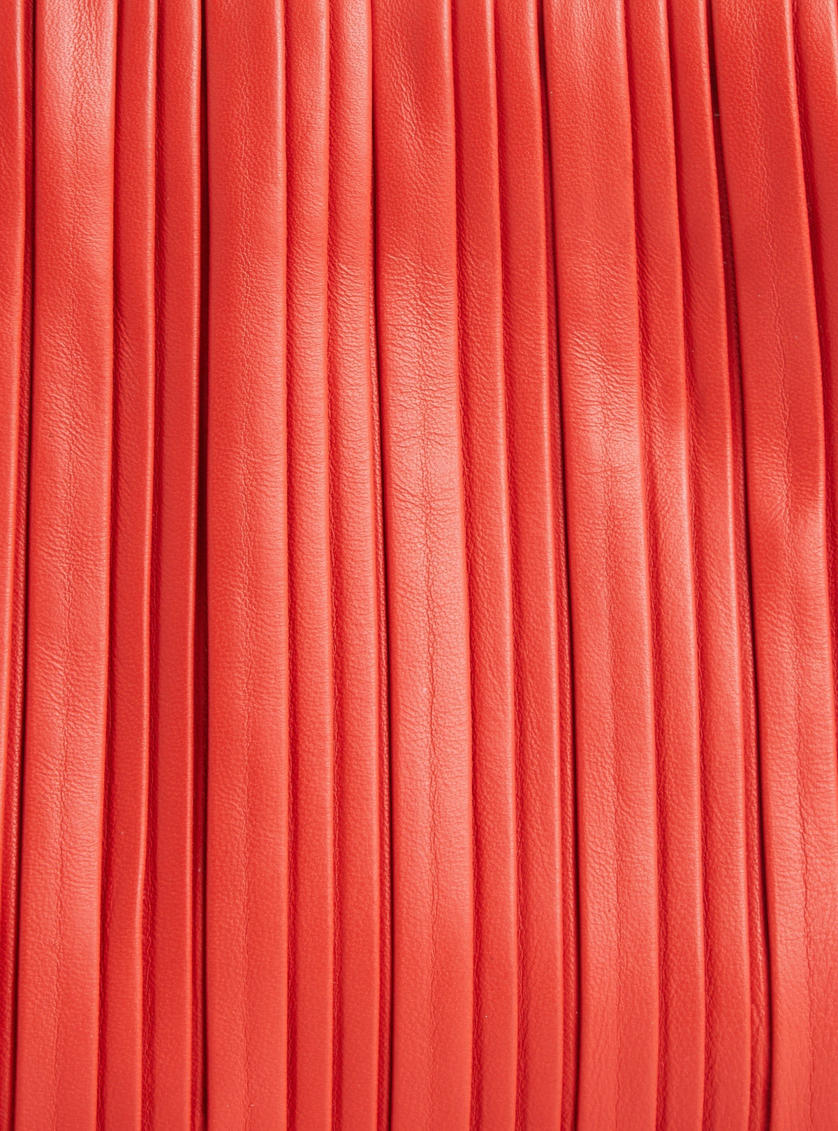 Small pleated bag in red leather