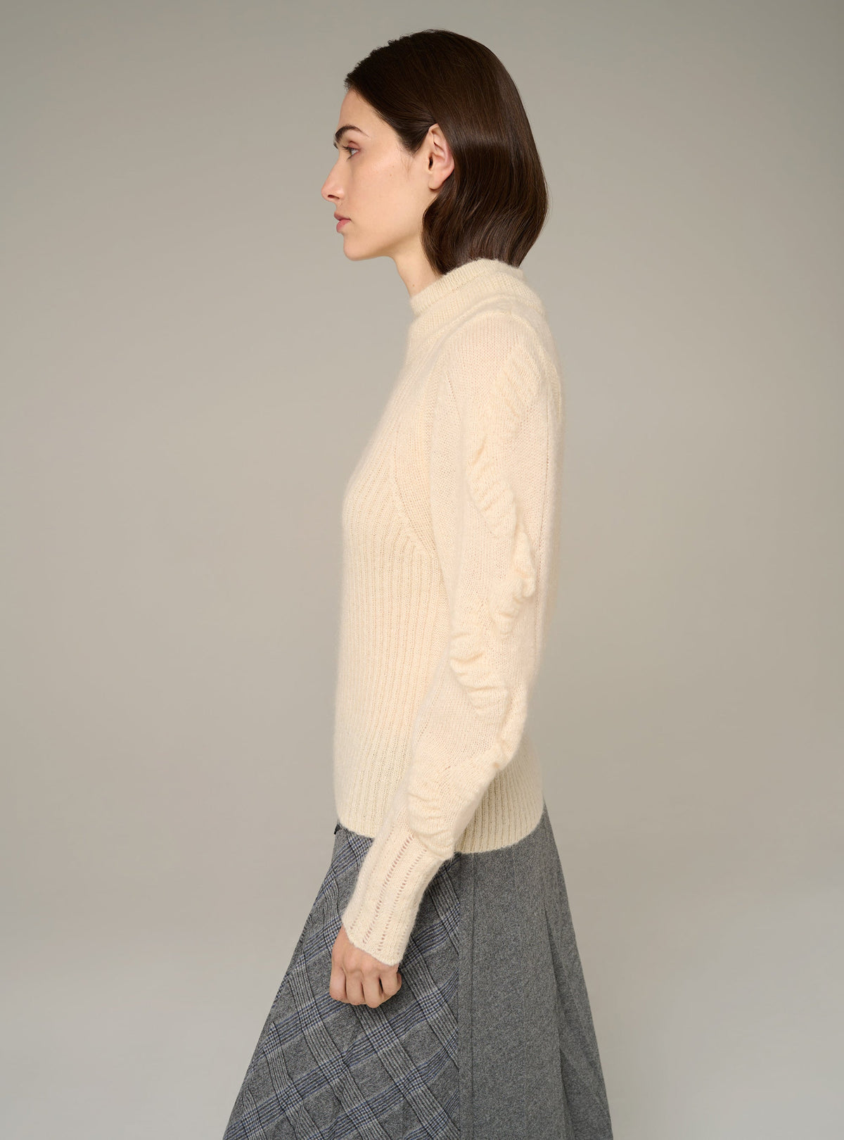 Cotélac Fitted long-sleeve mock-neck sweater