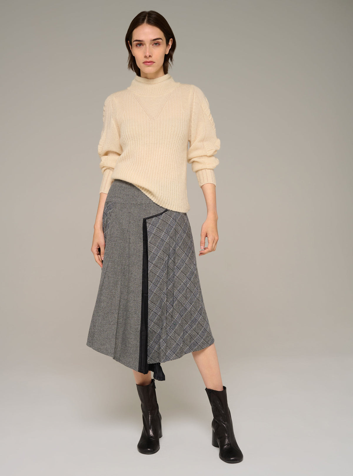 Cotélac Fitted long-sleeve mock-neck sweater