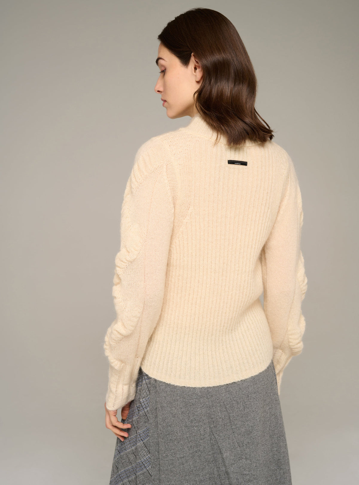 Cotélac Fitted long-sleeve mock-neck sweater