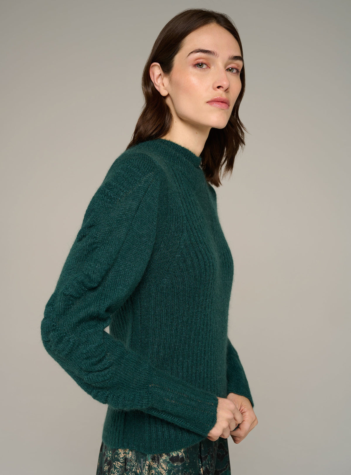 Cotélac Fitted long-sleeve mock-neck sweater