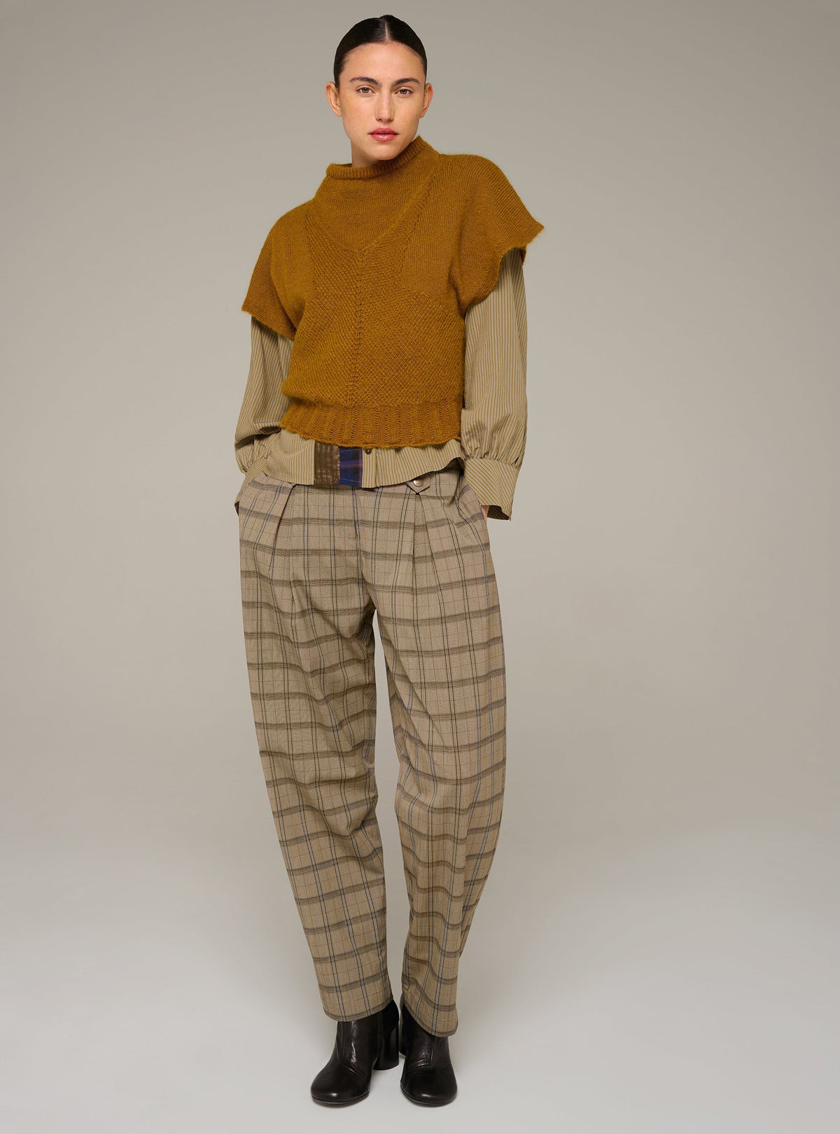 Cotélac Fitted short-sleeve crewneck sweater
