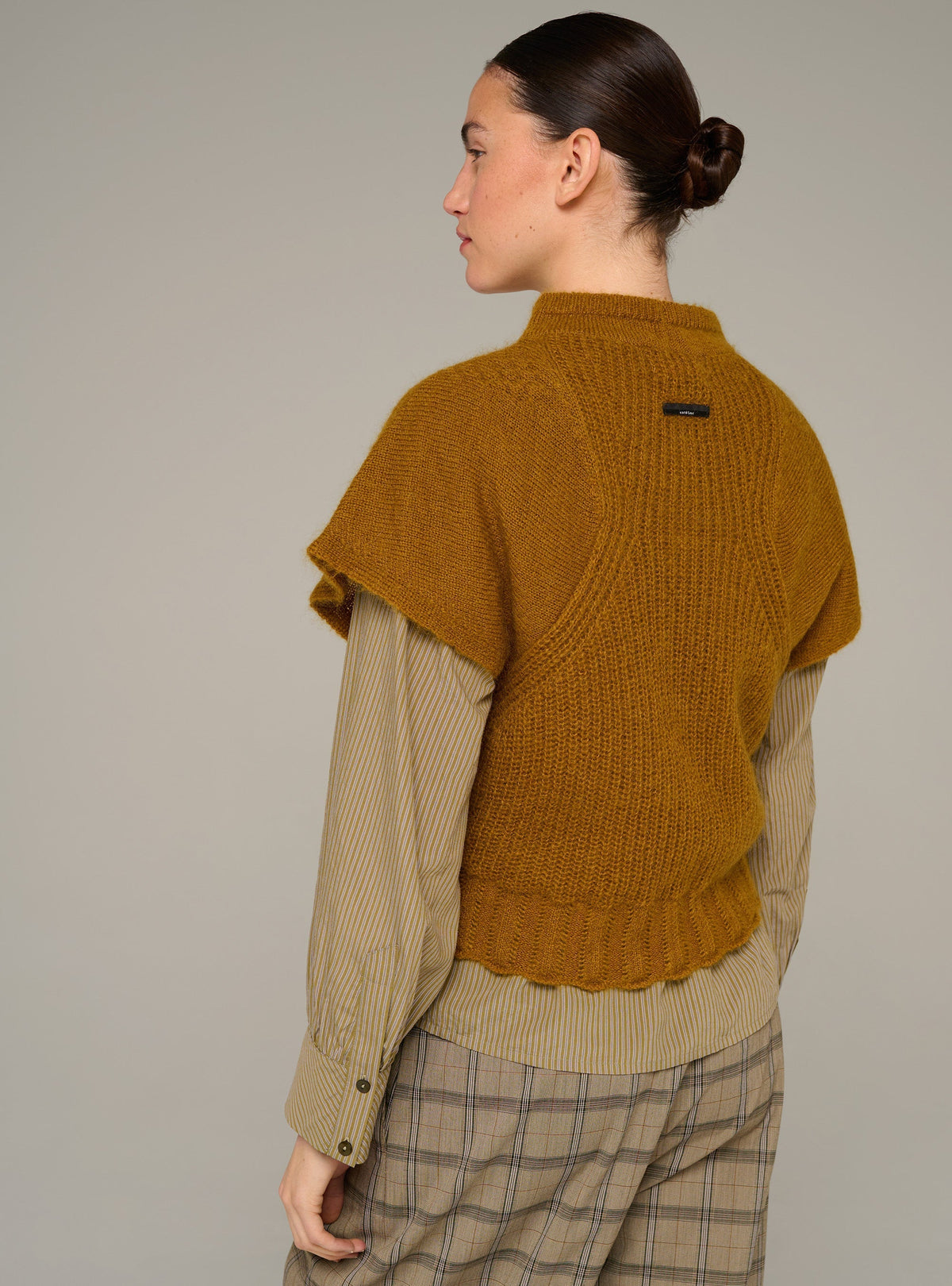 Cotélac Fitted short-sleeve crewneck sweater