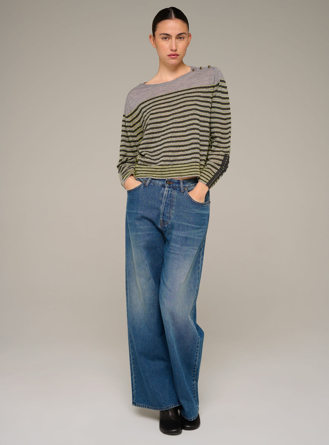 Cotélac Long-sleeve boat-neck sailor sweater