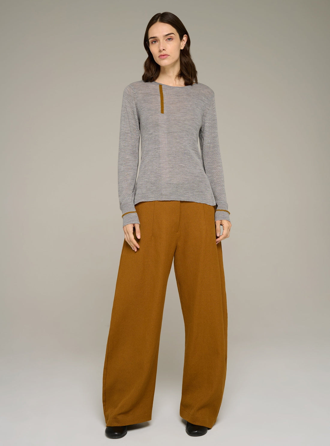 Cotélac Fitted long-sleeve crewneck sweater