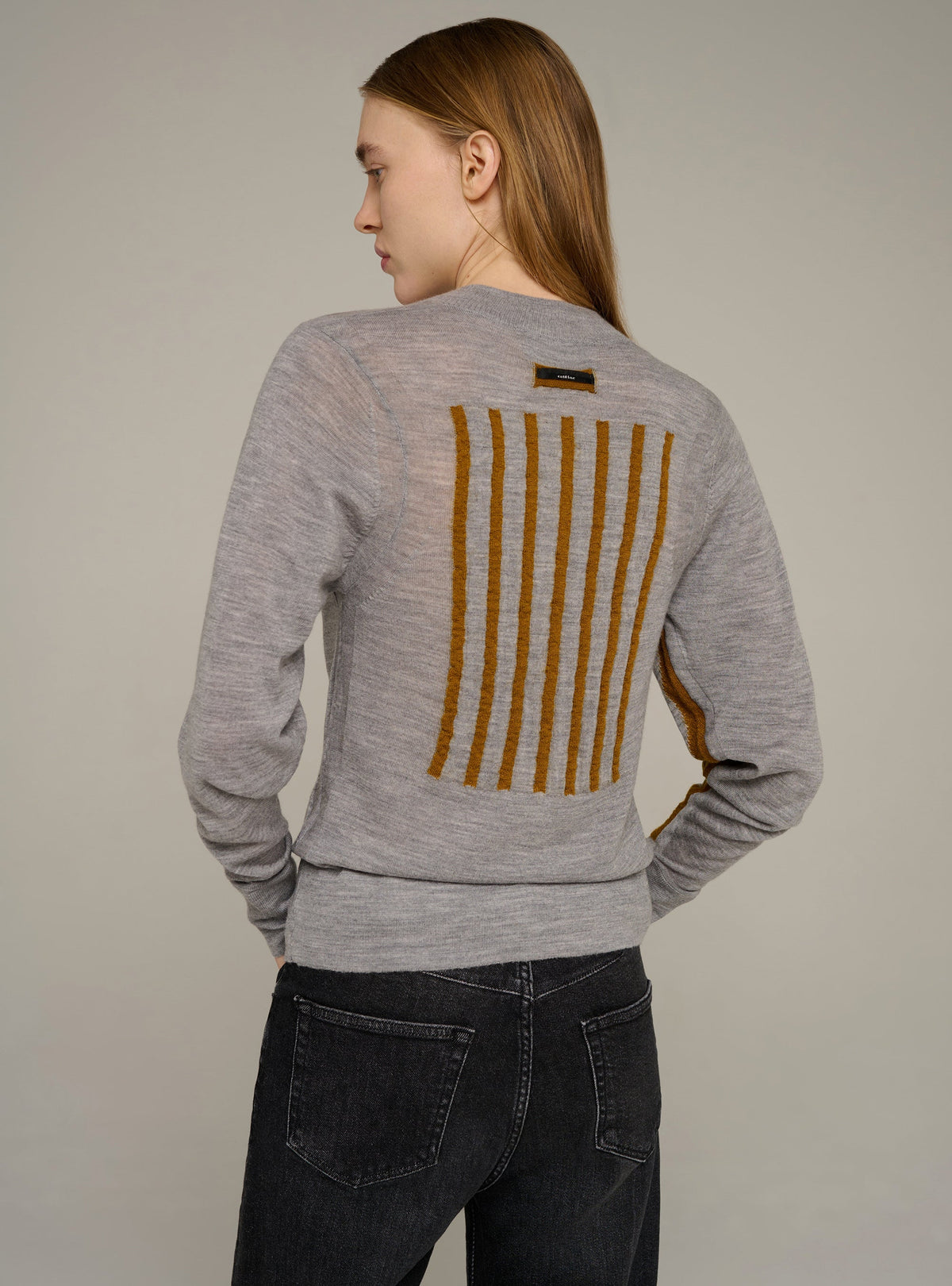 Cotélac Fitted long-sleeve crewneck cardigan