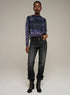 Cotélac Printed long-sleeve crewneck sweater