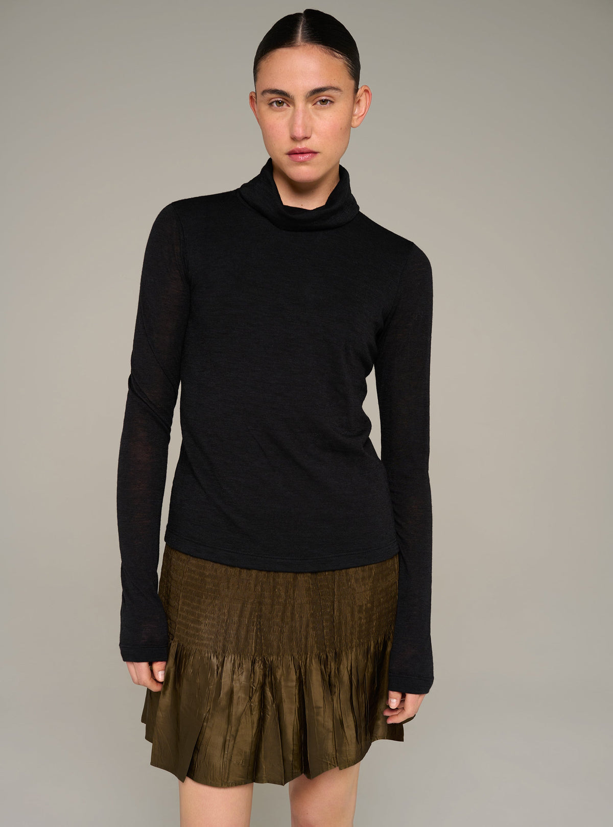 Cotélac Fitted long-sleeve turtleneck tee