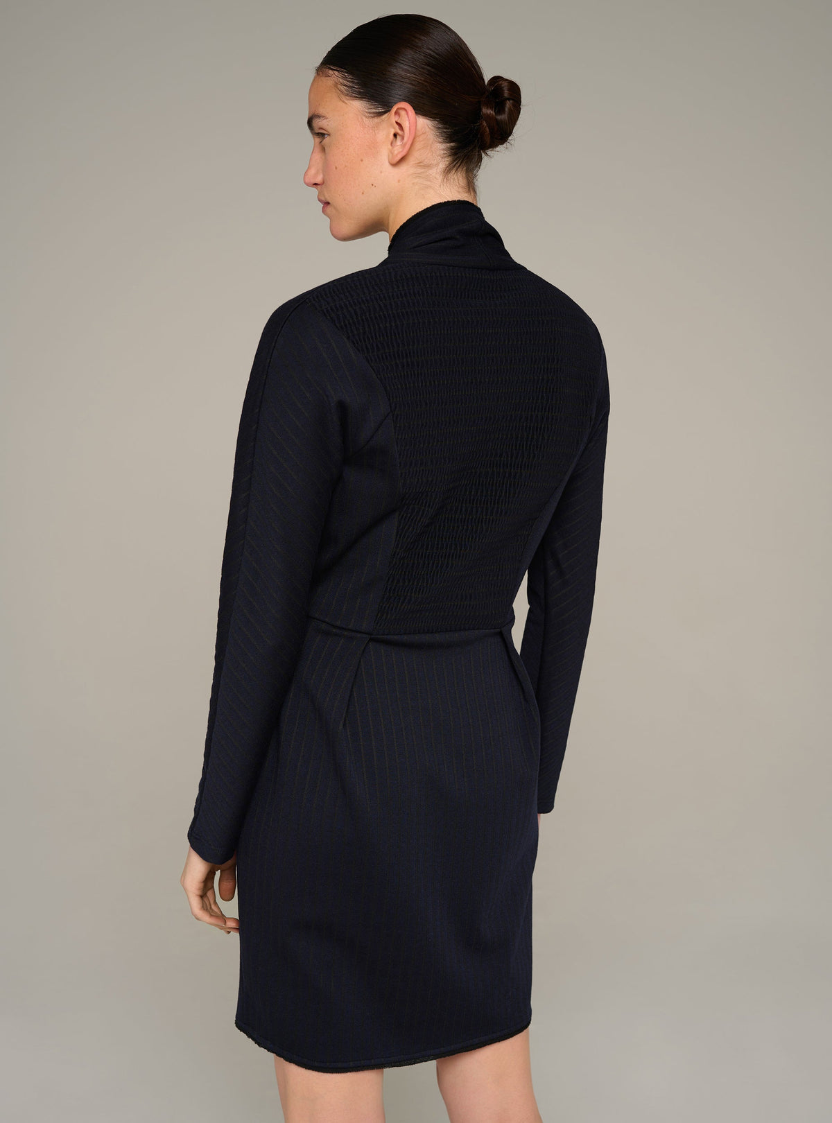 Cotélac Long-sleeve knit wrap mini dress