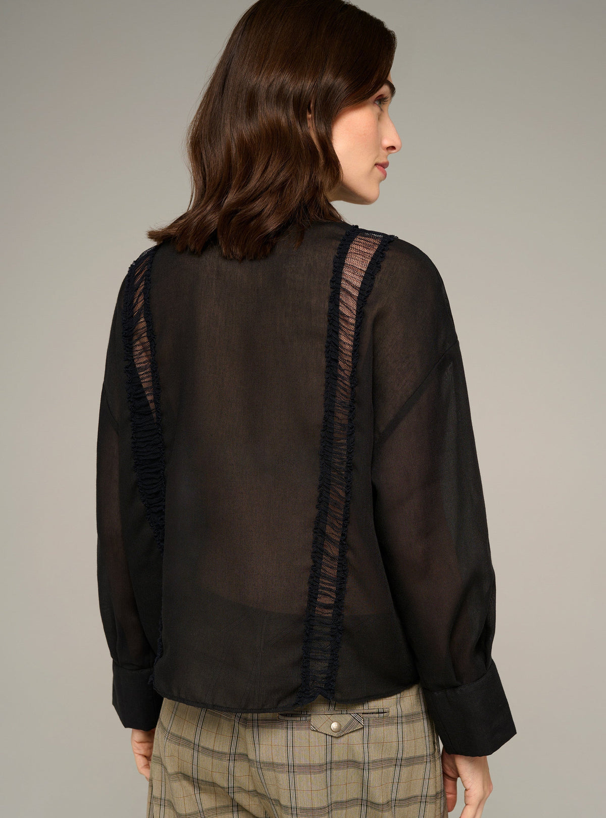 Cotélac Pleated long-sleeve shirt