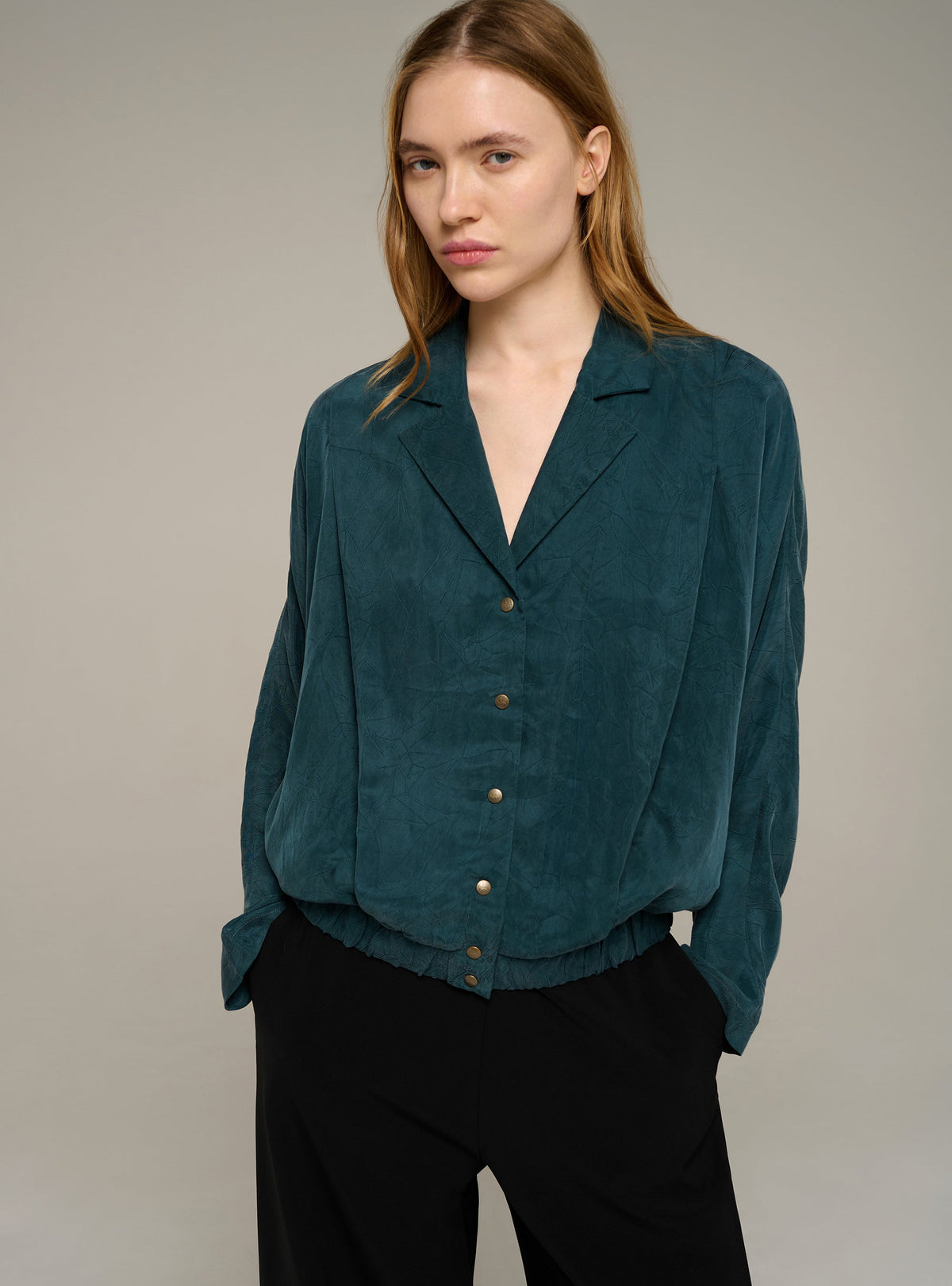 Cotélac Long-sleeve tailored-collar blouse