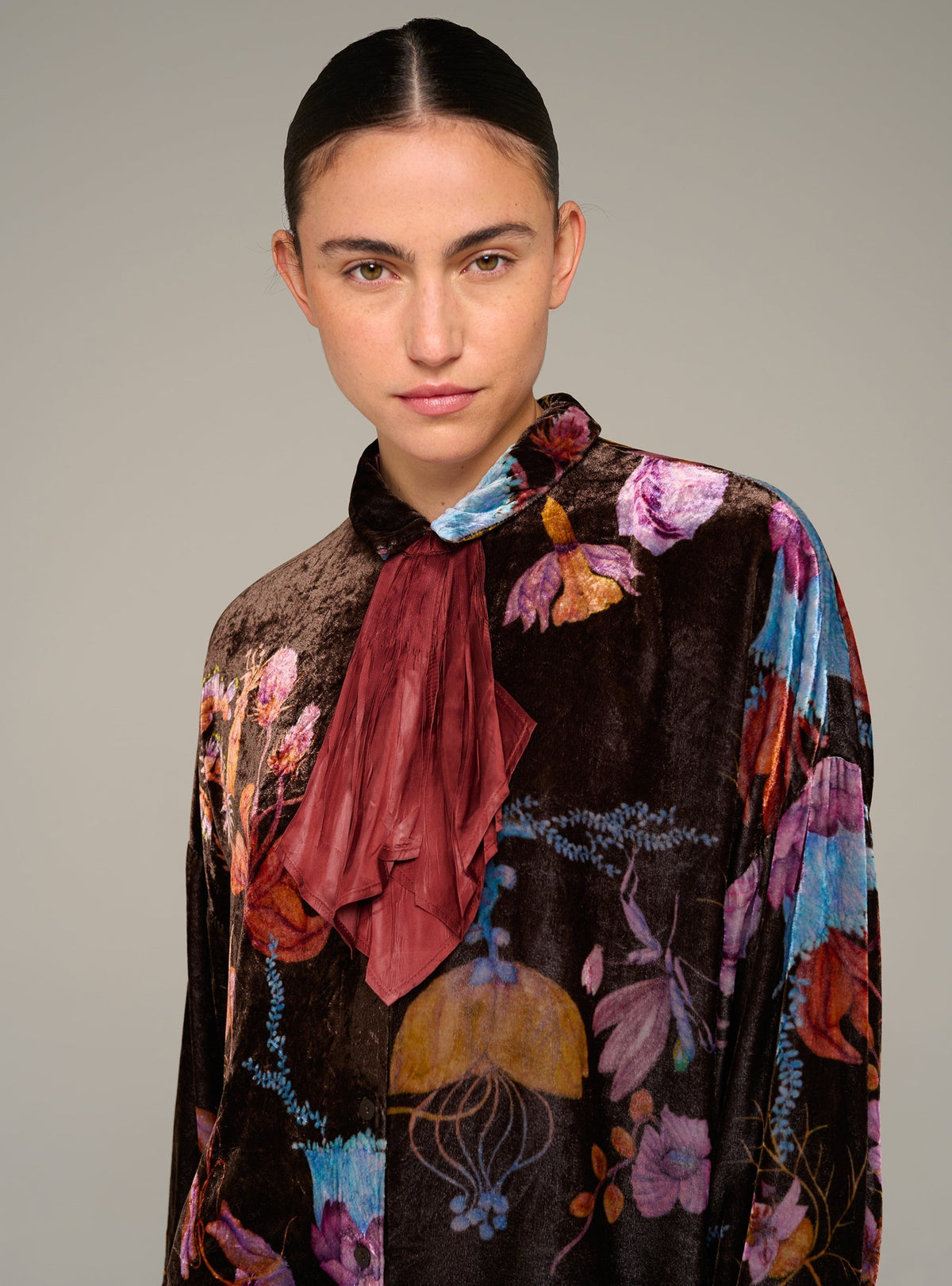 Long-sleeve Liberty-print shirt