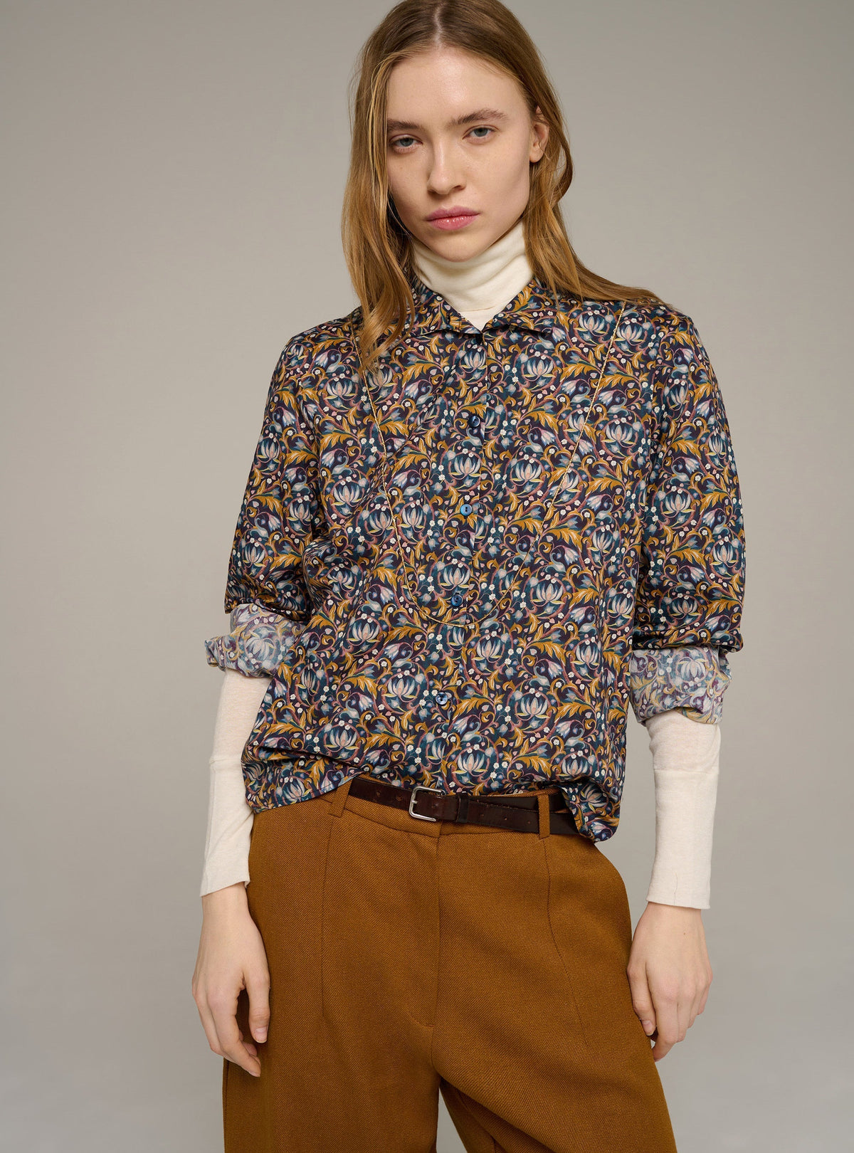 Cotélac Long-sleeve Liberty-print shirt