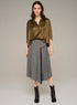 Cotélac Plaid pleated long straight skirt