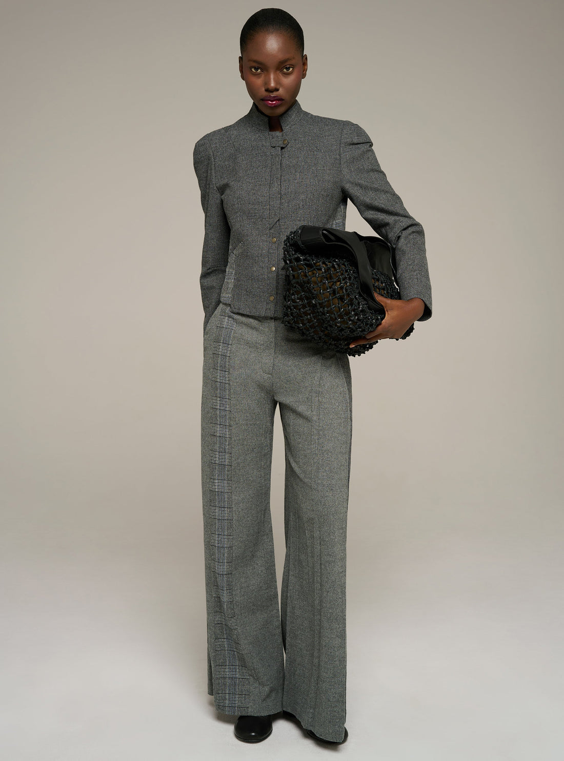 Cotélac Wide-leg pants in mixed materials