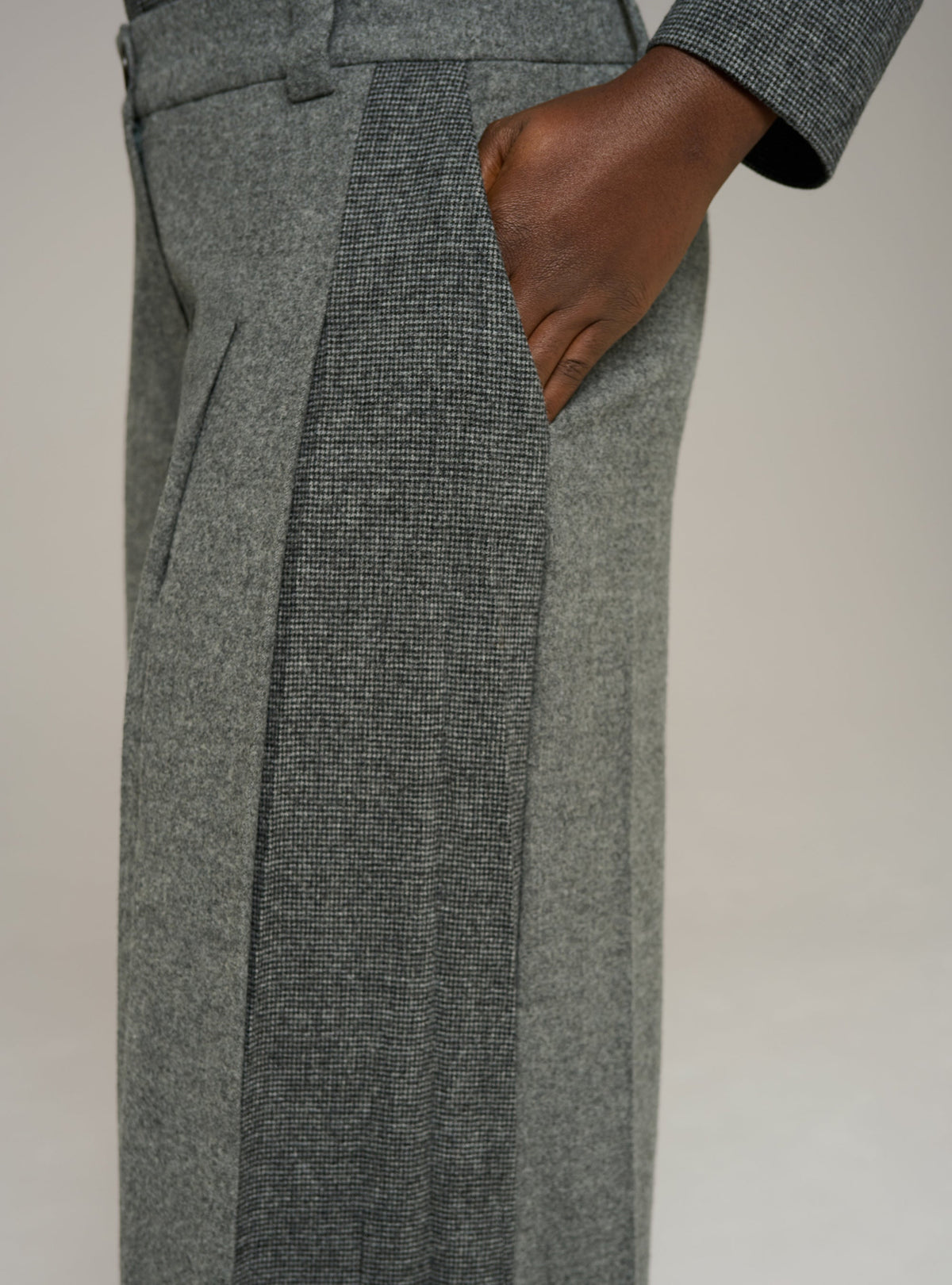 Cotélac Wide-leg pants in mixed materials